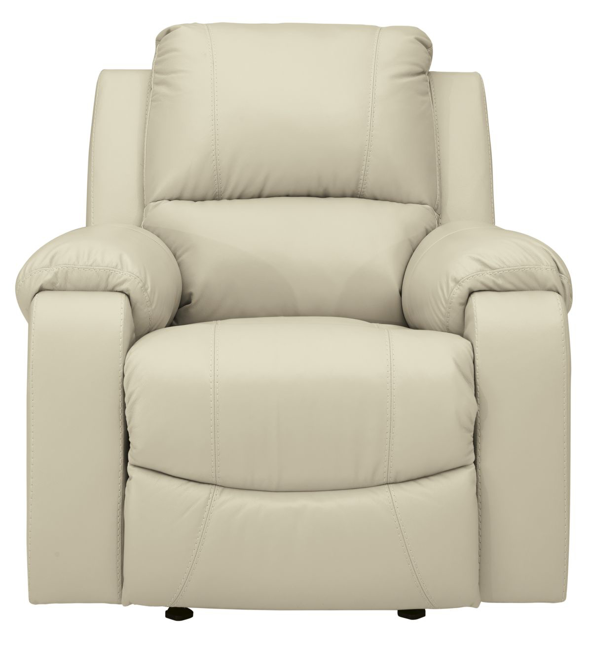Rackingburg Cream Leather Power Rocker Recliner Recliners Furniture