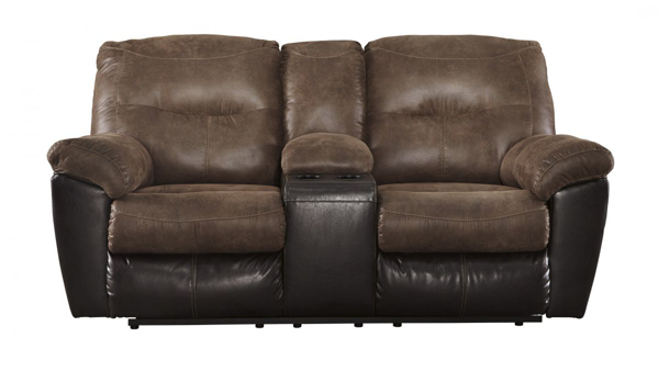 Picture of Follett Coffee Reclining Loveseat with Console
