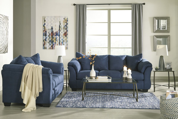 Picture of Darcy Blue 2-Piece Living Room Set
