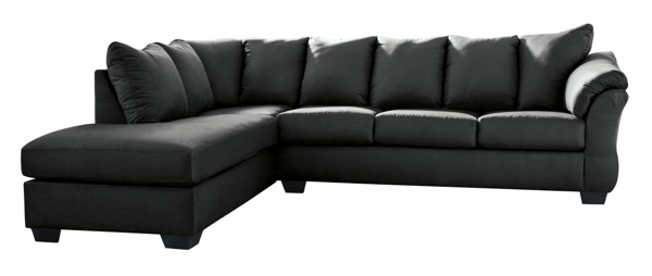 Picture of Darcy Black 2-Piece Left Arm Facing Sectional