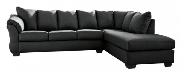 Picture of Darcy Black 2-Piece Right Arm Facing Sectional