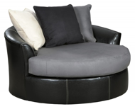 Picture of Jacurso Charcoal Swivel Accent Chair
