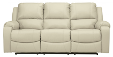Picture of Rackingburg Cream Leather Power Reclining Sofa