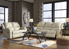 Picture of Rackingburg Cream 2-Piece Leather Reclining Living Room Set