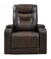 Picture of Composer Brown Power Recliner With Adjustable  Headrest