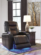 Picture of Composer Brown Power Recliner With Adjustable  Headrest