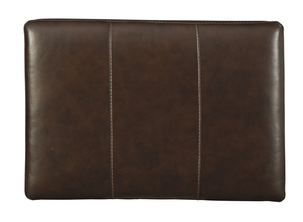 Morelos Leather Chocolate Ottoman Ottomans Furniture Deals Online