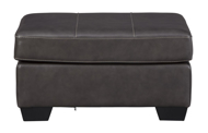 Picture of Morelos Leather Gray Ottoman