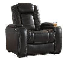 Picture of Party Time Midnight Power Recliner With Adjustable Headrest
