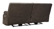 Picture of Ricmen Walnut Leather Power Reclining Sofa with Adjustable Headrest