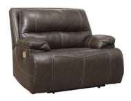 Picture of Ricmen Walnut Leather Wide Seat Power Recliner