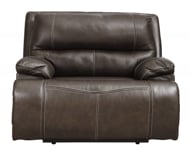Picture of Ricmen Walnut Leather Wide Seat Power Recliner