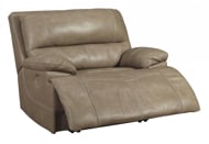 Picture of Ricmen Putty Leather Wide Seat Power Recliner