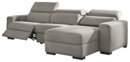 Picture of Mabton Gray Right Arm Facing Power Reclining Sectional