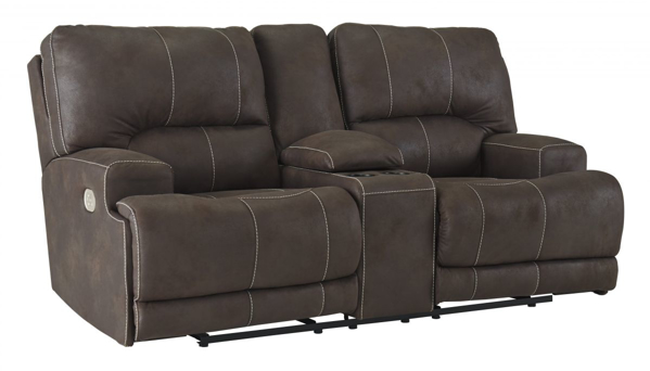 Picture of Kitching Power Reclining Loveseat With Adjustable Headrest