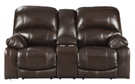Picture of Hallstrung Chocolate Leather Power Reclining Loveseat