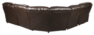 Picture of Hallstrung Chocolate Leather 5-Piece Power Reclining Sectional