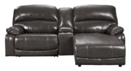 Picture of Hallstrung Gray Leather 3-Piece Power Reclining Sofa Chaise