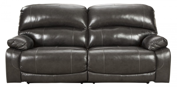 Picture of Hallstrung Gray Leather Power Reclining Sofa