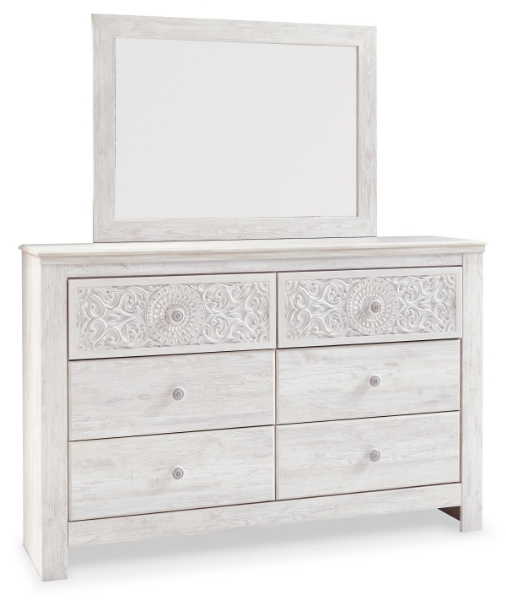 Picture of Paxberry White Dresser & Mirror