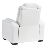 Picture of Party Time Power Recliner With Adjustable Headrest-White