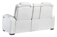Picture of Party Time Power Loveseat With Adjustable Headrest-White
