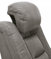 Picture of The Man-Den Gray Power Recliner With Adjustable Headrest