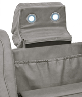 Picture of The Man-Den Gray Power Reclining Sofa With Adjustable Headrest