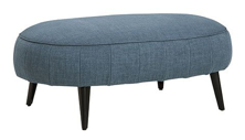 Picture of Hollyann Blue Accent Ottoman