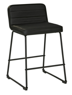 Picture of Nerison Black 24" Upholstered Barstool