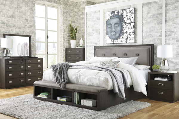 Picture of Hyndell 6 Piece Upholstered Bedroom Set