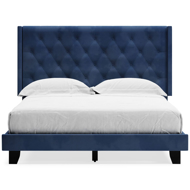Picture of Vintasso Blue Queen Upholstered Bed