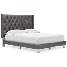 Picture of Vintasso Metallic Gray Queen Upholstered Bed