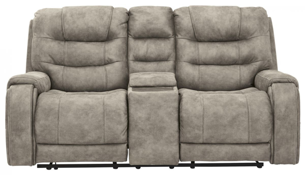 Picture of Yacolt Fog Power Reclining Loveseat With Console