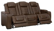 Picture of Backtrack Leather Power Reclining Sofa with Heat & Massage