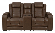 Picture of Backtrack Leather Power Reclining Loveseat with Heat & Massage