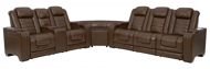 Picture of Backtrack 3-Piece Leather Power Reclining Sectional with Heat & Massage