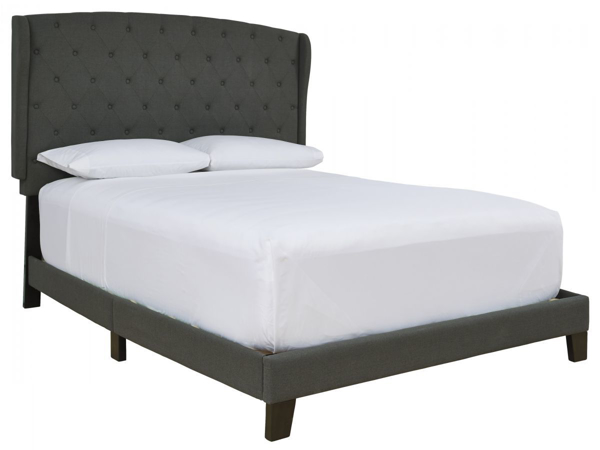 Picture of Vintasso Charcoal Upholstered Bed