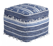 Picture of Anthony Blue/White Pouf