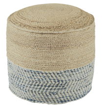 Picture of Maston Natural/Blue Pouf
