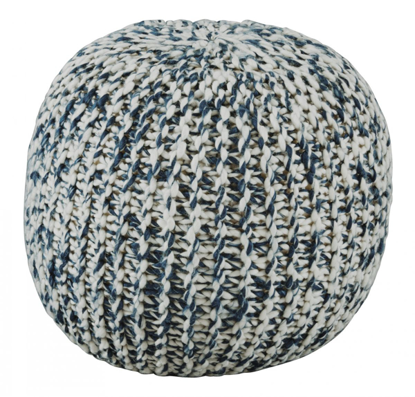 Picture of Latricia Blue/White Pouf