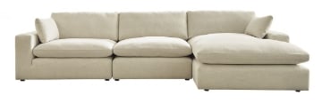 Picture of Elyza Linen 3-Piece Right Arm Facing Sectional