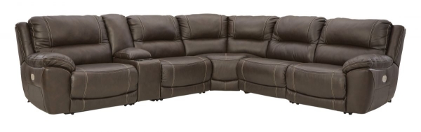 Picture of Dunleith 6-Piece Leather Power Reclining Sectional