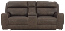 Picture of Roman Leather Power Reclining Loveseat With Console