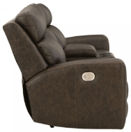 Picture of Roman Leather Power Reclining Loveseat With Console