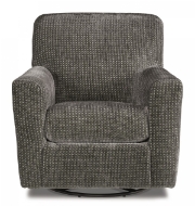 Picture of Herstow Charcoal Swivel Glider Accent Chair