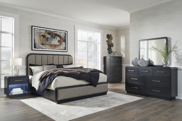 Picture of Rowanbeck 6-Piece King Upholstered Bedroom Set