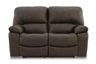 Picture of Leesworth Brown Leather Power Reclining Loveseat