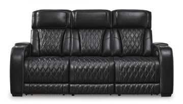 Picture of Boyington Black Leather Power Reclining Sofa
