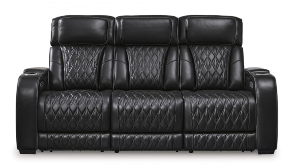 Picture of Boyington Black Leather Power Reclining Sofa
